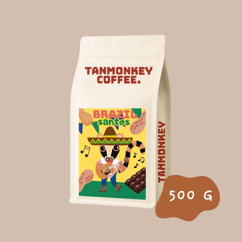 Tanmonkey Coffee เมล็ดกาแฟคั่ว Brazil Santos Coffee รูปที่ 4