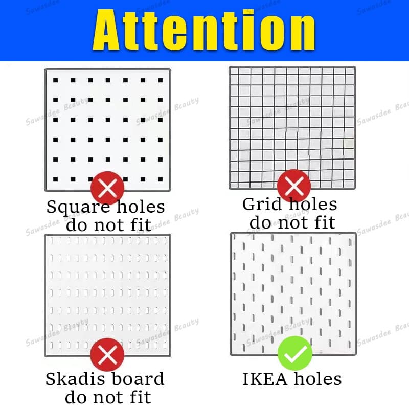 ผ่นวางของติดผนัง กระดานแขวนของ Pegboard แผ่นใหญ่ วางของมากขึ้น แผ่นวางของติดผนัง กระดานแขวนของ DIY pegboard รูปที่ 8