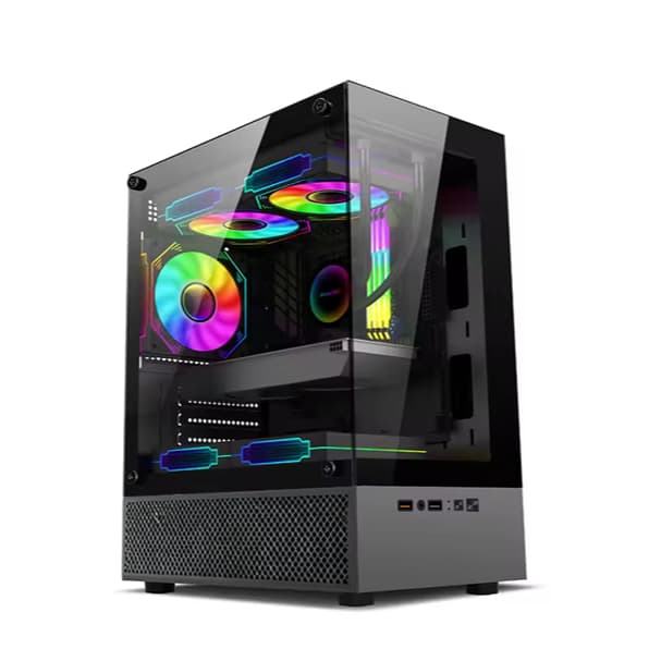 เคสคอมพิวเตอร์ MATX ATX Panorama Tempered Gaming Case เบอร์แก้ว toughened 3 มม รับประกันสินค้า 1 ปี รูปที่ 8