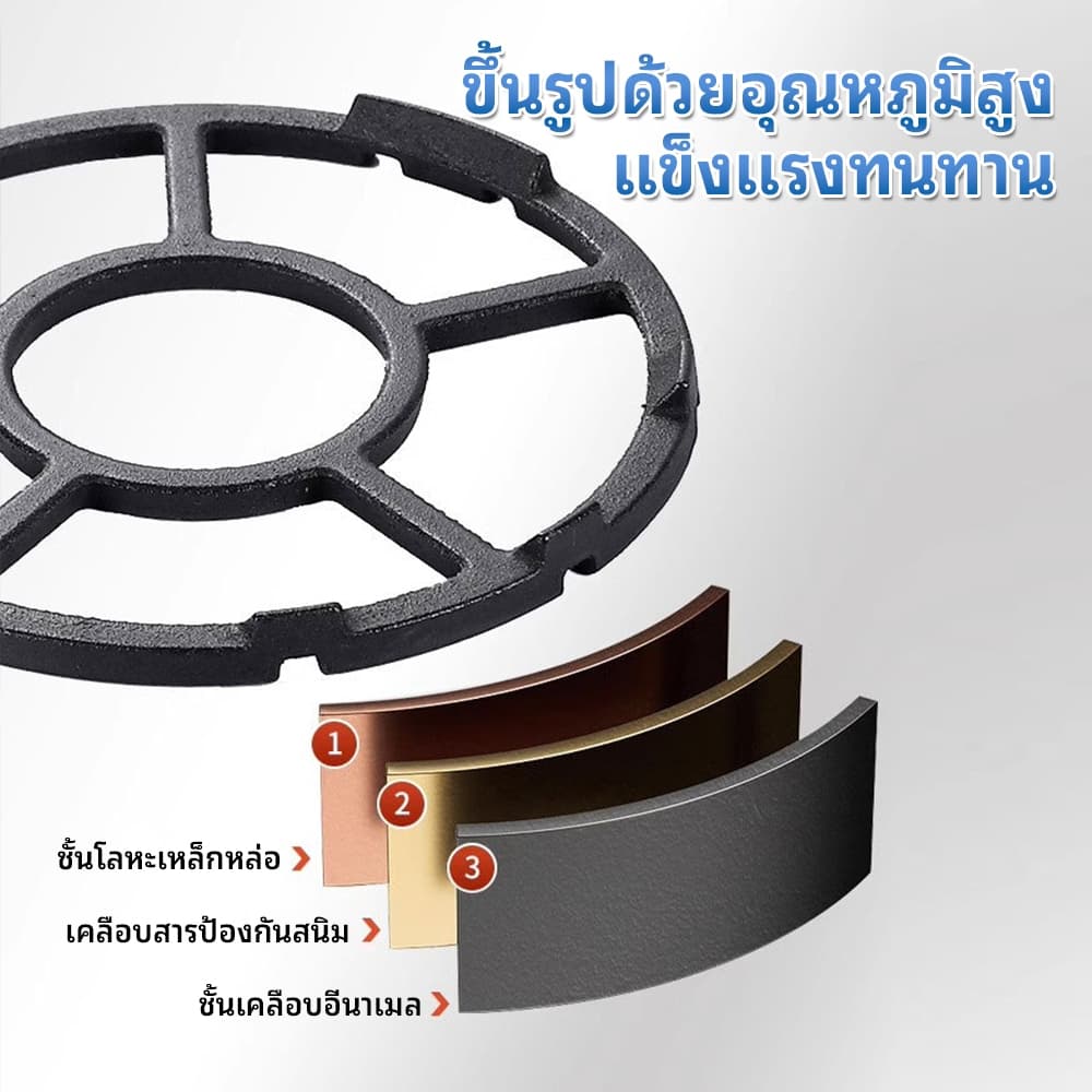 ขารองเตาแก๊ส ขาตั้งหม้อ ชั้นวางเสริมเตาแก๊ส ทนความร้อนสูง กันลื่น วางภาชนะขนาดเล็ก ใส่ได้หลายรุ่น ใช้ได้กับเตาทุกแบบ รูปที่ 6