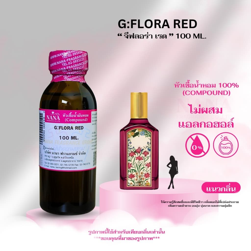 หัวเชื้อน้ำหอม 100% กลิ่นจีฟลอร่า เรด รูปที่ 2