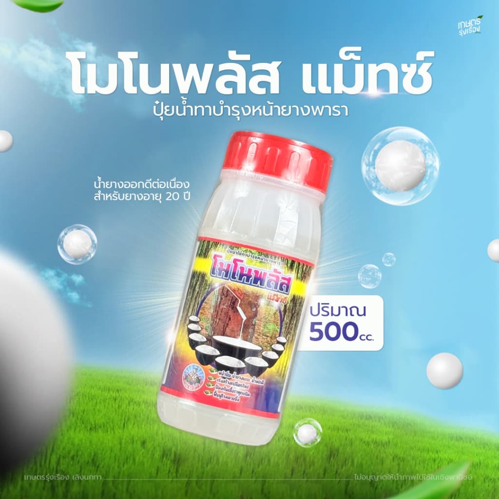 โมโนพลัส แม็ทซ์ น้ำยางออกดีต่อเนื่อง สำหรับยางอายุ 20 ปี (มีให้เลือก 2 ขนาดปริมาณ 500cc. / 1000 cc.) รูปที่ 1