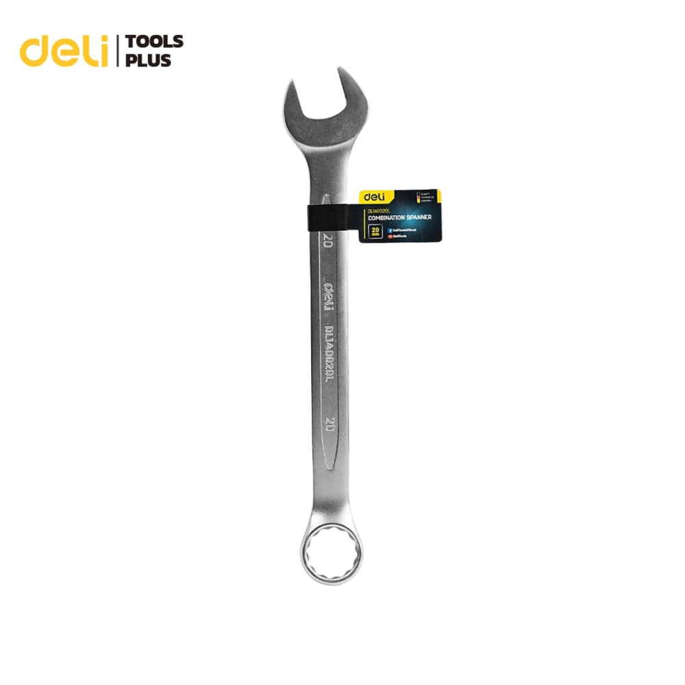 Deli ประแจปากตาย ประแจแหวนข้าง ประแจขนาด 6 - 20mm คันน็อต คลายสกรู อุปกรณ์ช่าง Combination Spanner รูปที่ 1