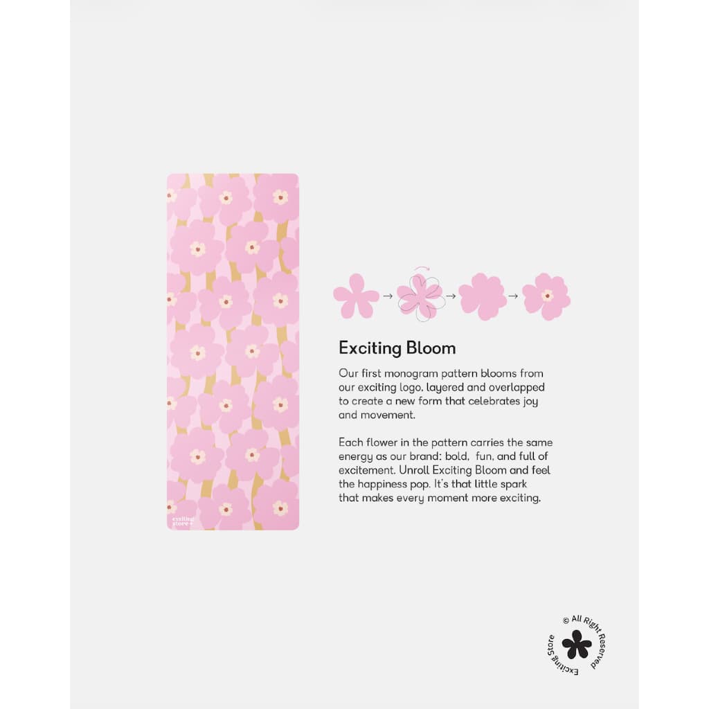 Exciting Bloom Blush Pro Mat | เสื่อโยคะ เสื่อออกกำลังกาย รูปที่ 5