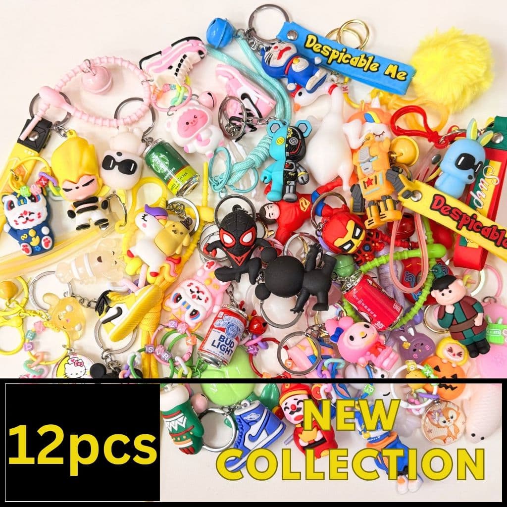 12 ชิ้น 80 บาท จัดส่งแบบสุ่มลายการ์ตูนมากมาย พวงกุญแจมีกระดิ่ง รูปที่ 6