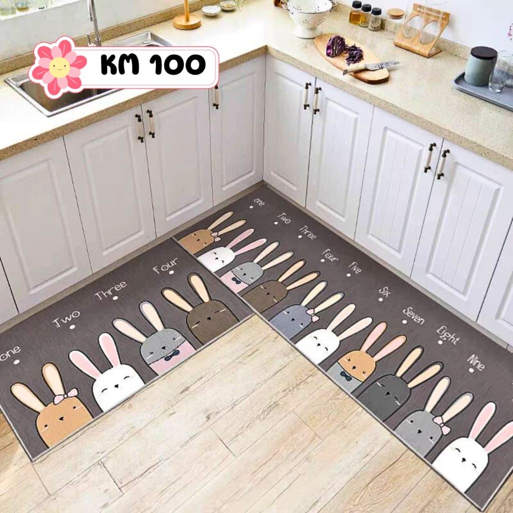 พรมห้องครัวตกแต่งบ้าน ดูซับน้ำได้ดี มี 2 ขนาด จำหน่ายเป็นเซ็ต รูปที่ 9