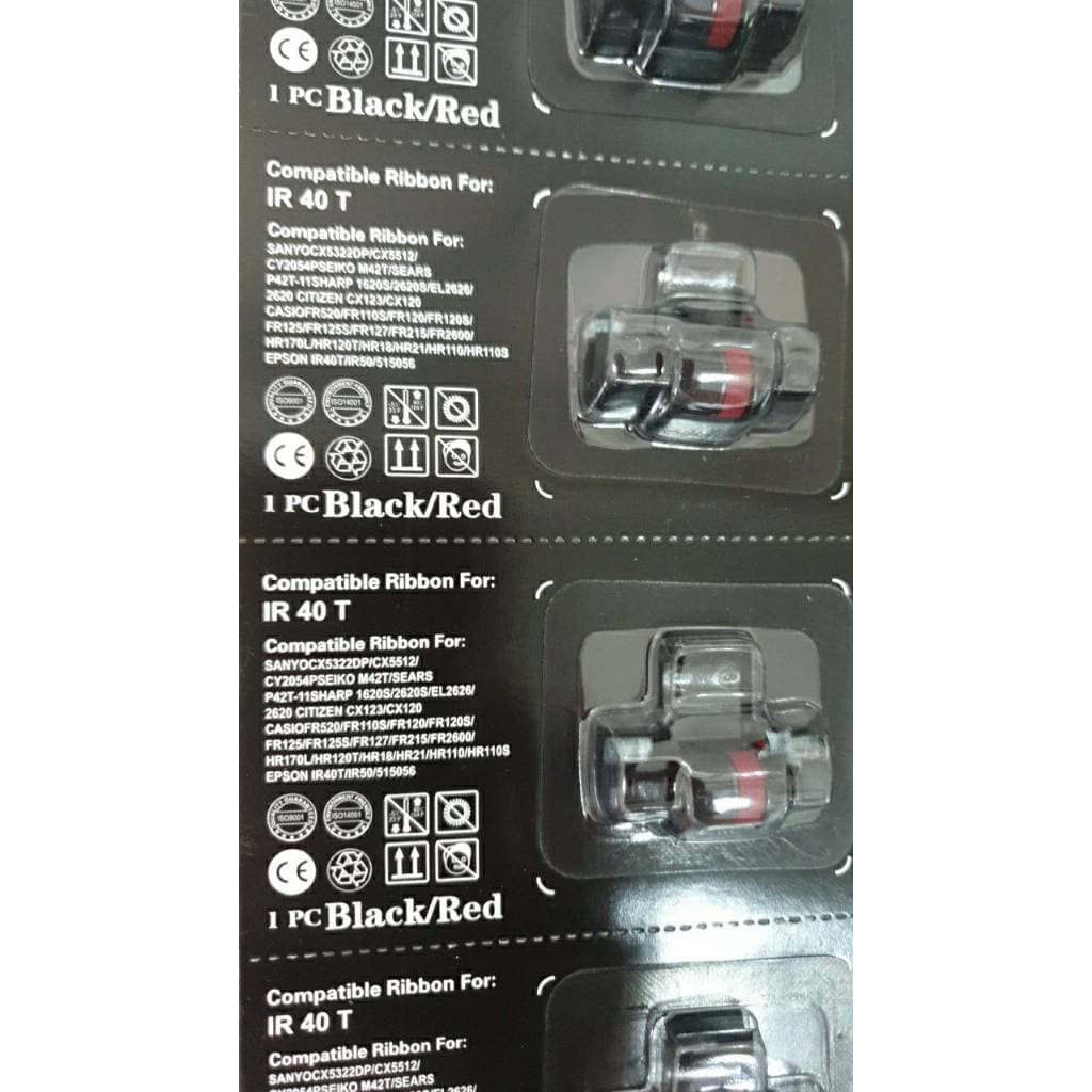 COMPUTE ผ้าหมึกอิงค์โรลเครื่องคิดเลข สีดำ-แดง IR-40T HR-100LC HR-100TE, HR-100TM, HR-150TE, HR-150TM รูปที่ 2