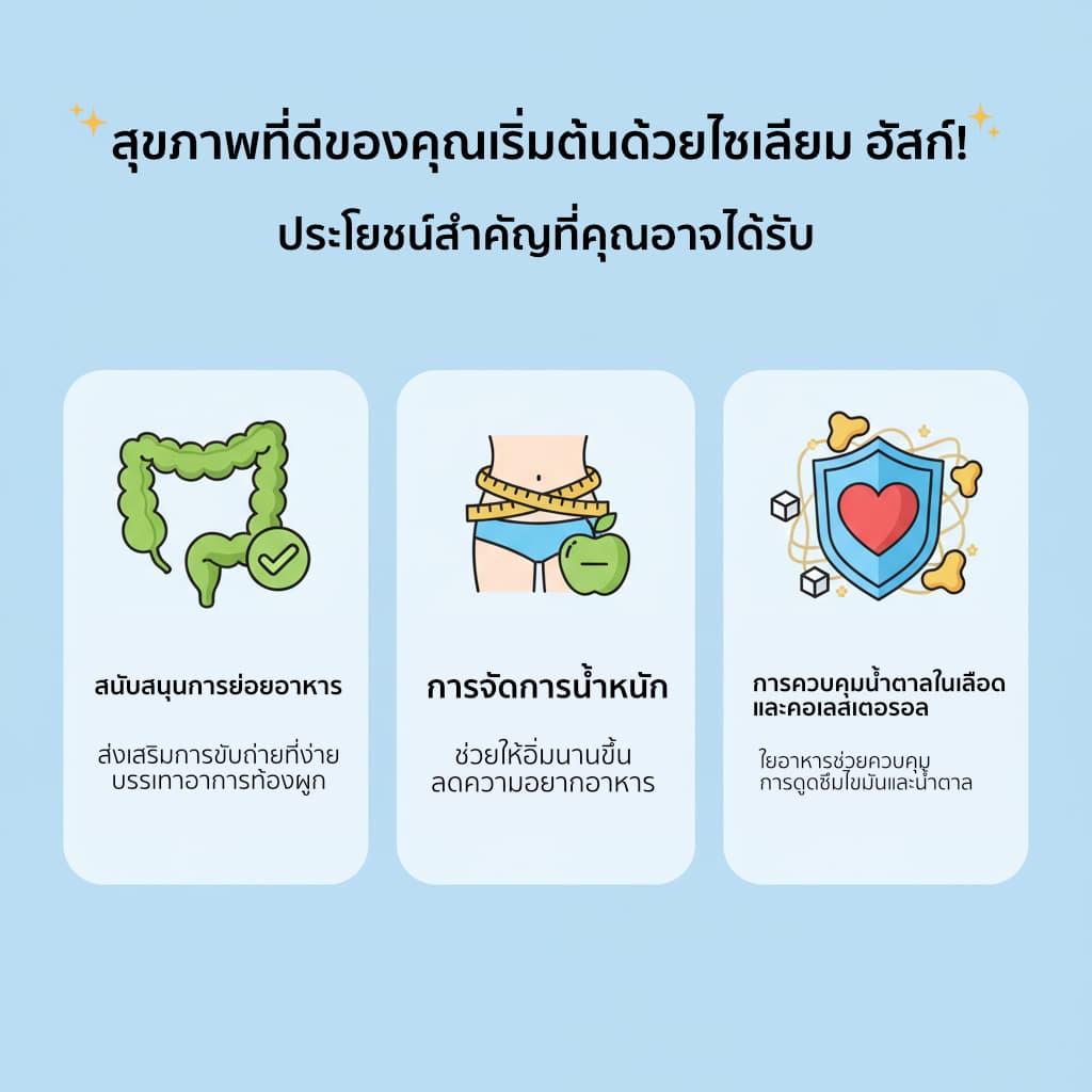 ไซเลี่ยมฮัสค์ ของแท้ ใยอาหาร Psyllium Husk ไฟเบอร์สูง ดีท็อกซ์ลำไส้ ขาวสะอาด เกรดA รูปที่ 5