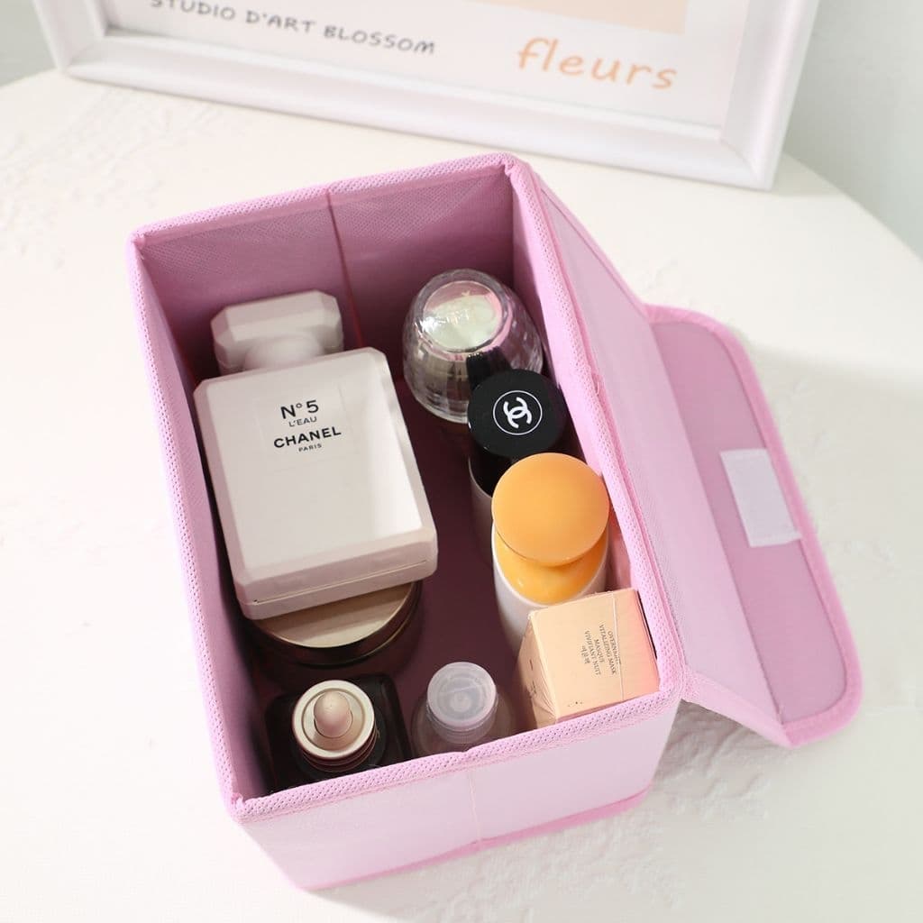 กล่องเก็บของ กล่องใส่ของ หนังPU กล่องอเนกประสงค์ใส่ของ ส่งจากไทย!! ขนาดเล็ก แบบพับเก็บได้ ลายการ์ตูนน่ารัก กว่า10ลาย รูปที่ 9