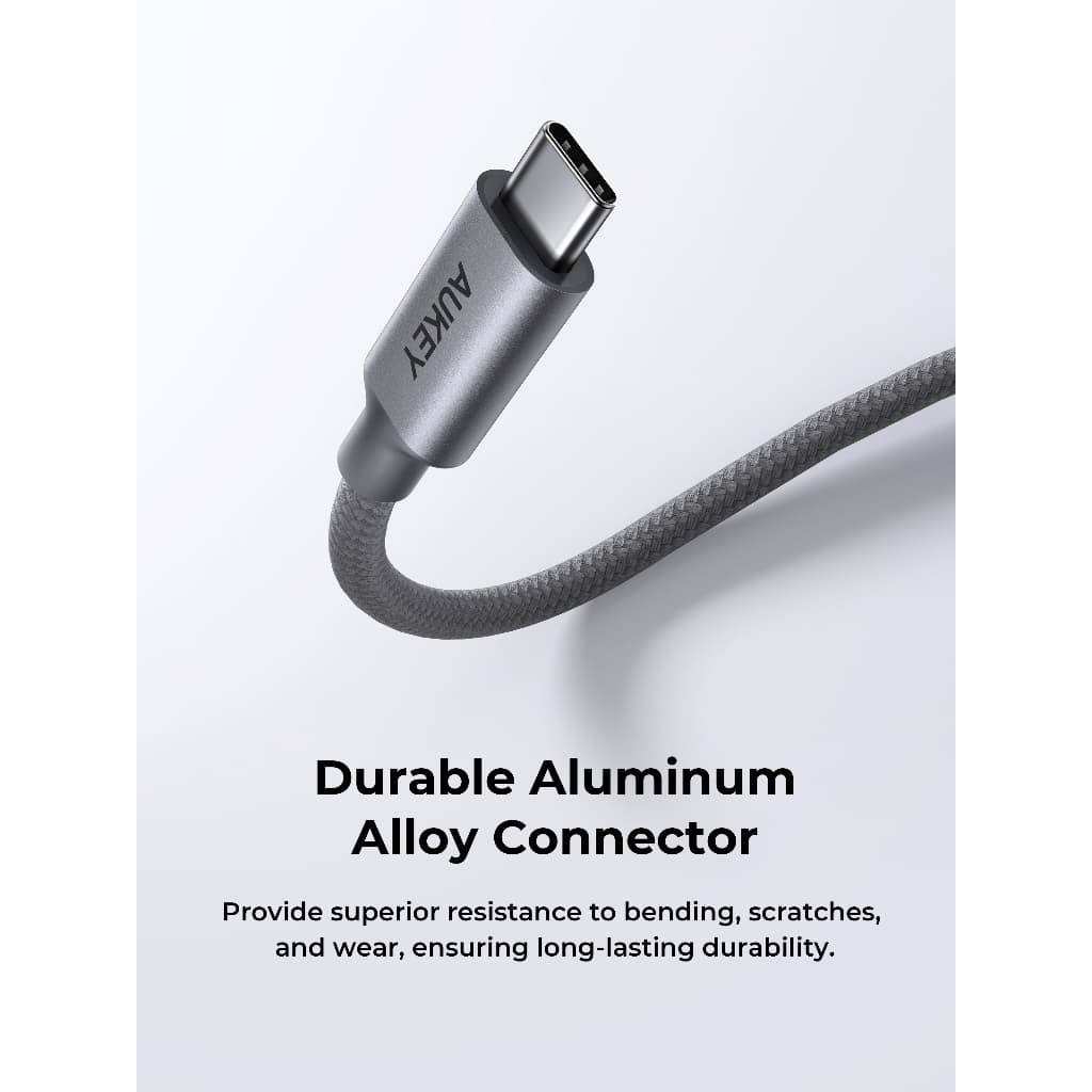 AUKEY UH-H01 USB-C to HDMI 2.0 Adapter | รองรับ 4K@60Hz | สายถักไนลอน | เคสอะลูมิเนียม รูปที่ 3