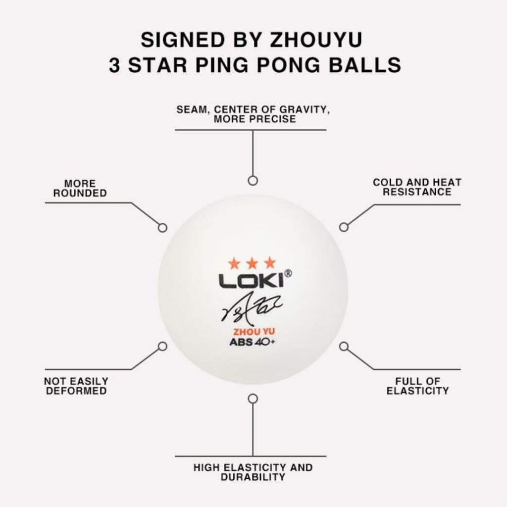 ลูกปิงปองฝึกซ้อม Loki ZHOU YU 3 ดาว กลม เสถียร เทียบลูกแข่ง ทนทาน น้ำหนักดี I ร้านปิงปองเฮาส์ Pingponghouse รูปที่ 8
