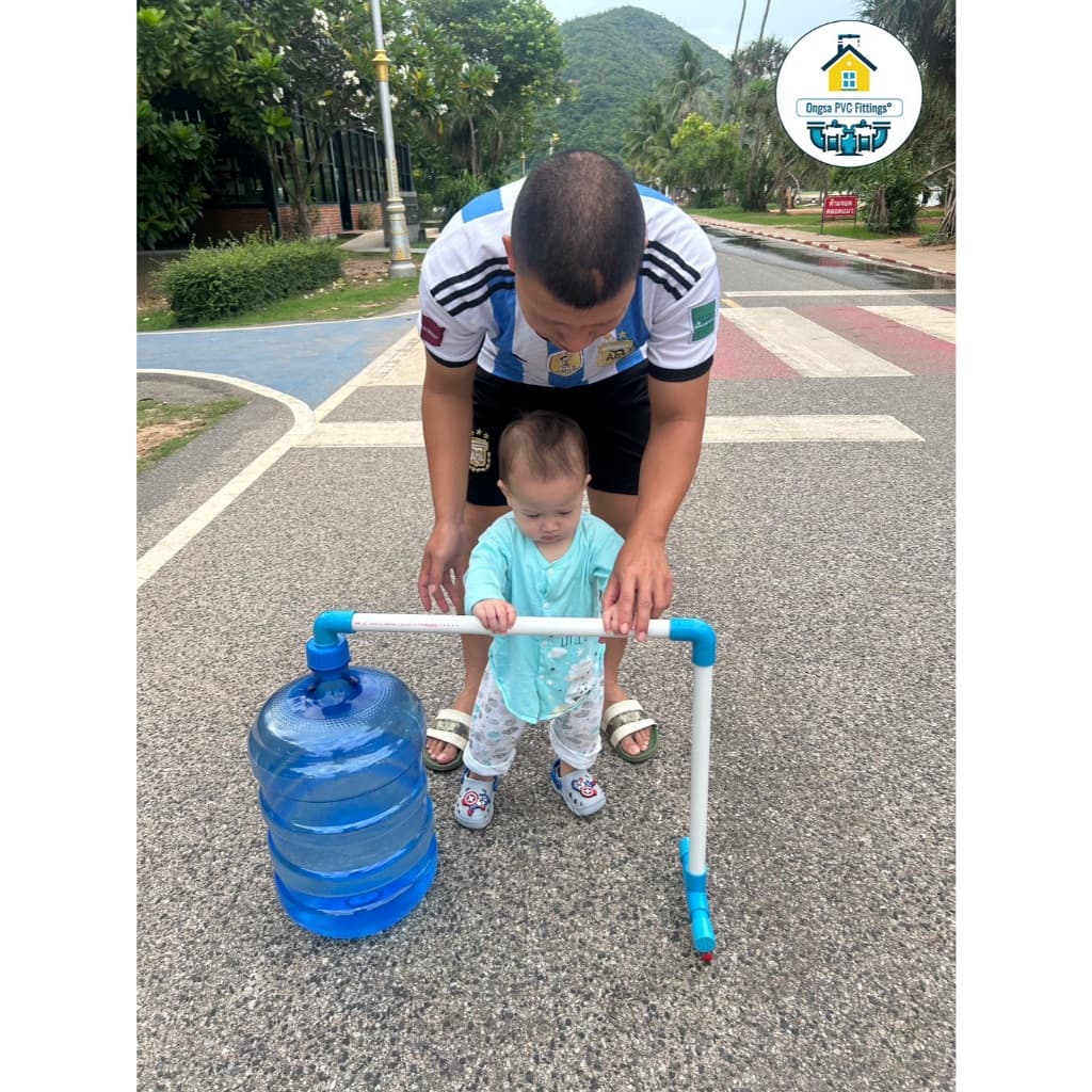 กระแตเวียนหัดเดินเด็ก-ฝาสีน้ำเงิน ที่หัดเดินเด็ก ฝึกยืนท่อ PVC ฝึกเดินตั้งแต่ก้าวแรก รูปที่ 9