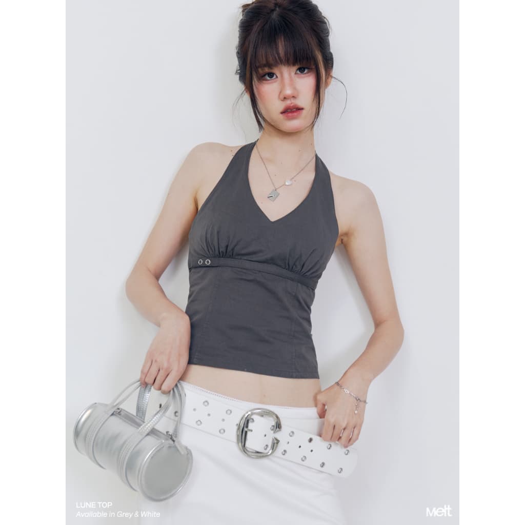 MELT.INMOMENTS Lune Top เสื้อคล้องคอกระดุมสแนป รูปที่ 2