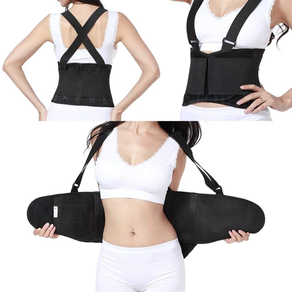 เข็มขัดยกของM,L,XL,XXL ช่วยป้องกันและลดอาการปวดหลัง เข็มขัดพยุงหลังพยุงเอว ใส่ยกของ Back Support Belt เข็มขัดคาดหลัง รูปที่ 4