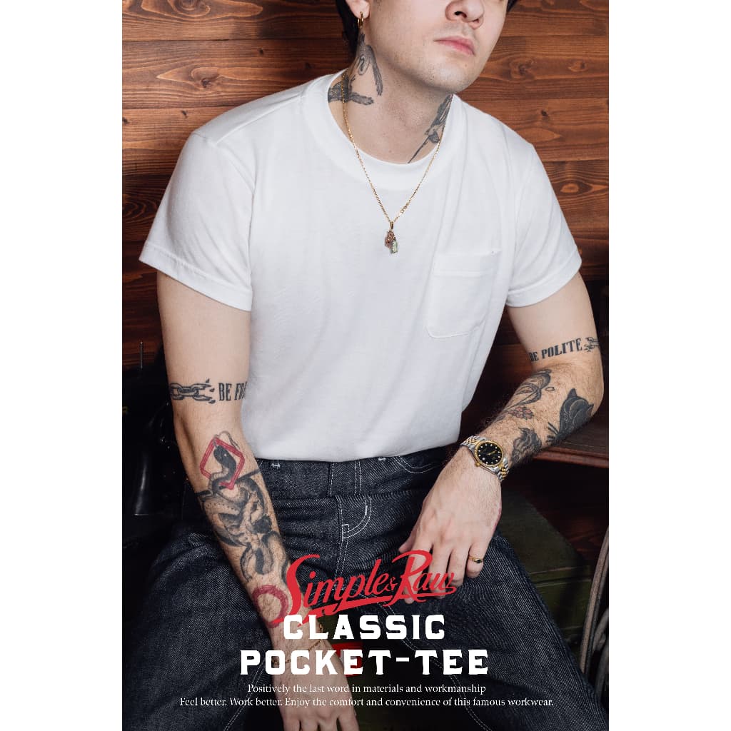 Simple&Raw - เสื้อยืด TS759 Classic Pocket Tee รูปที่ 8