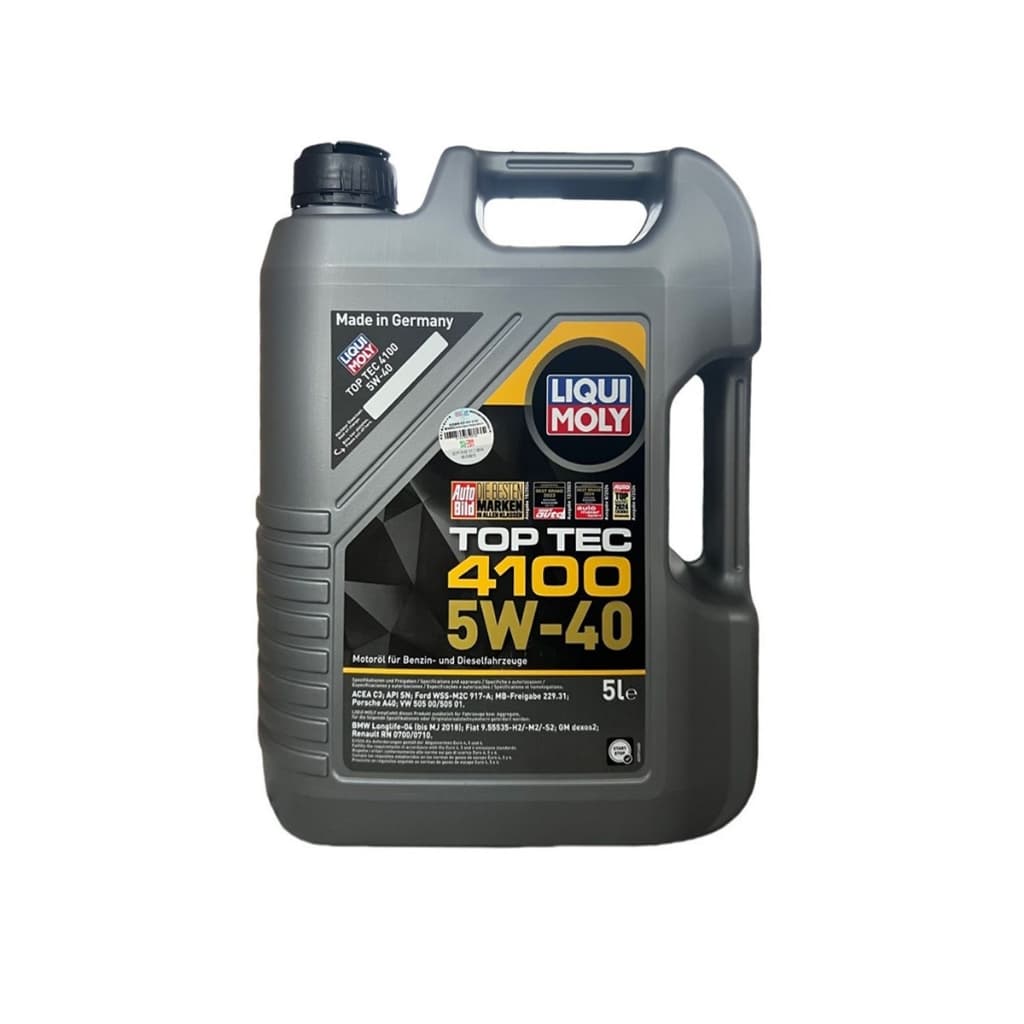 LIQUI MOLY TOP TEC 4100 5W-40 5L รองรับดีเซล/น้ำมันเบนซิน น้ํามันเครื่อง เบนซิล 5w 40 เบนซิล สังเคราะห์ แท้ รูปที่ 9