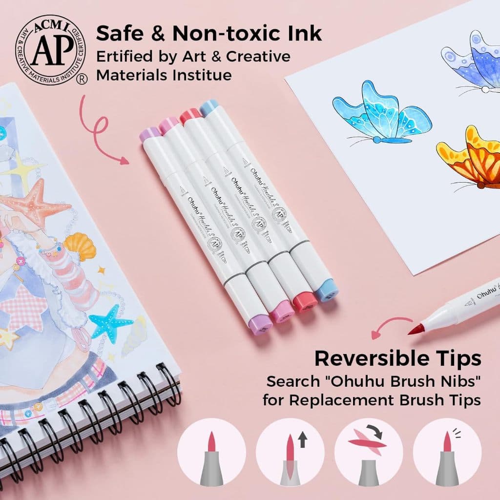 FOLIO ART : Ohuhu Marker เซต Illustrations 60 สี รหัส 90581 รูปที่ 5