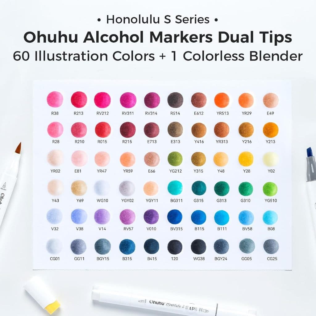FOLIO ART : Ohuhu Marker เซต Illustrations 60 สี รหัส 90581 รูปที่ 6