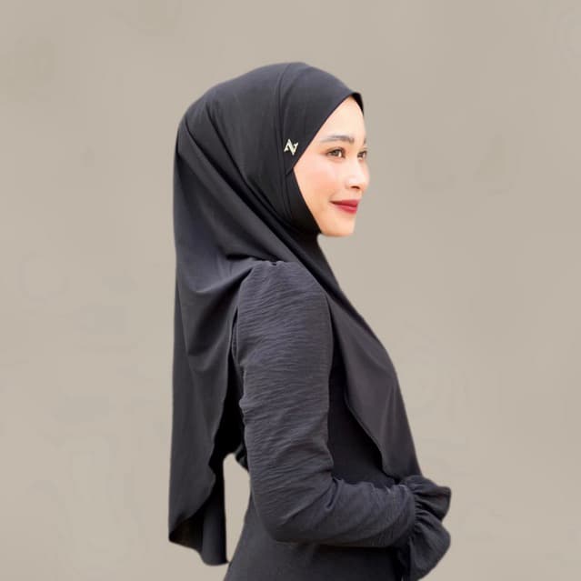 HIJAB สวมสำเร็จ ผ้ายืด ity นางฟ้า รูปที่ 1