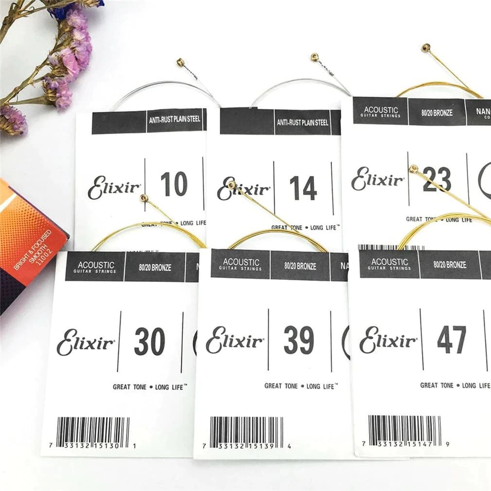 ELIXIR ซื้อ 1 แถม 1 16002 16027 11002สายกีตาร์ไม้ ป้องกันการเกิดออกซิเดชันฟิล์มเคลือบทนทานและป้องกันสนิมสายกีตาร์ไม้ รูปที่ 7