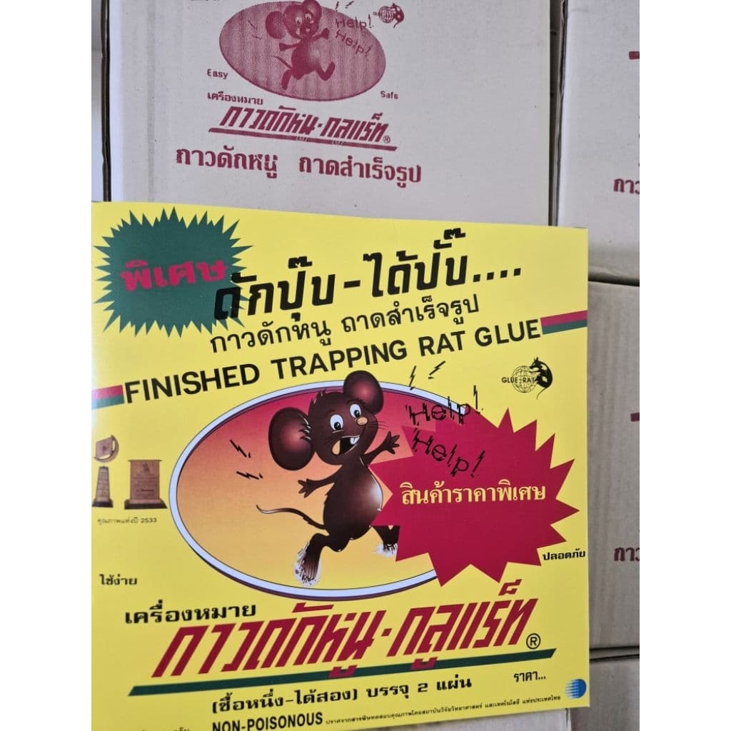 ถาดกาว ดักหนู GLUE RAT 24 ถาด 12 กล่อง กาวดักหนูสำเร็จรูป กาวดักหนูเหนียวพิเศษ mouse trap รูปที่ 6