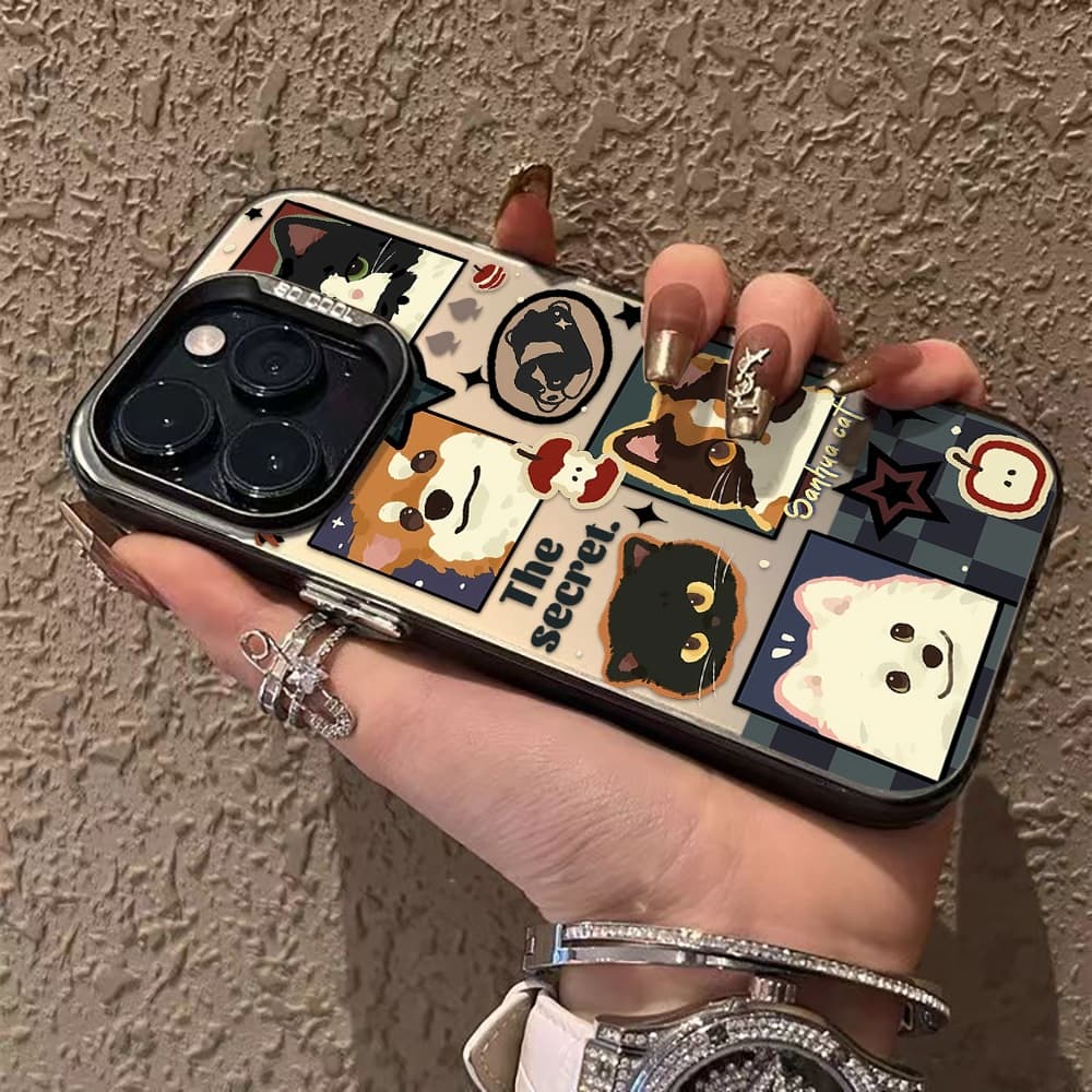 เคส For Samsung A56 5G A07 A17 A55 5G A05S A06 A15 A16 A35 A54 A26 A36 A22 5G เคส TPU แบบด้านลายแมวดำสุดน่ารัก IMD รูปที่ 2