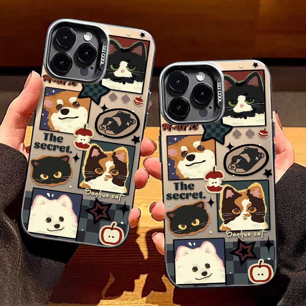 เคส For Samsung A56 5G A07 A17 A55 5G A05S A06 A15 A16 A35 A54 A26 A36 A22 5G เคส TPU แบบด้านลายแมวดำสุดน่ารัก IMD รูปที่ 5