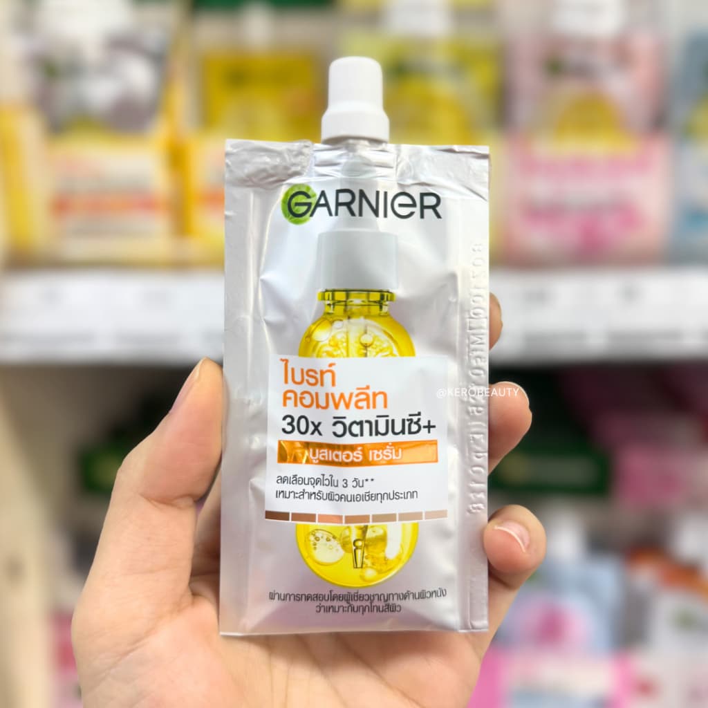 การ์นิเย่ ไบรท์ คอมพลีท / Garnier Vitamin C Bright Complete แบบซอง รูปที่ 3