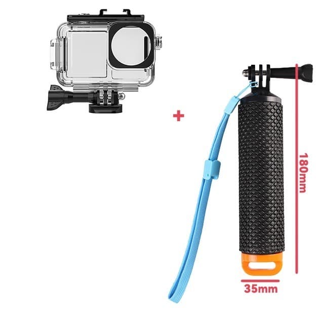 Action6เคสกันน้ำ DJI OSMO Action 3/4/5 PROป้องกันดำน้ำใต้น้ำ พร้อมขาตั้งอุปกรณ์เสริม เคสกล้องสปอร์ต รูปที่ 9