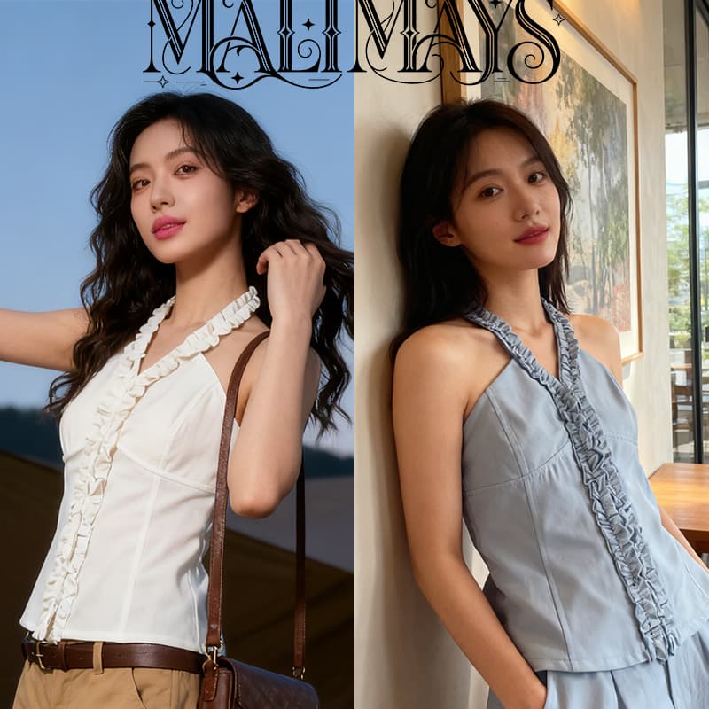 MALIMAYS Dearie Top เสื้อครอปคล้องคอ รูปที่ 2