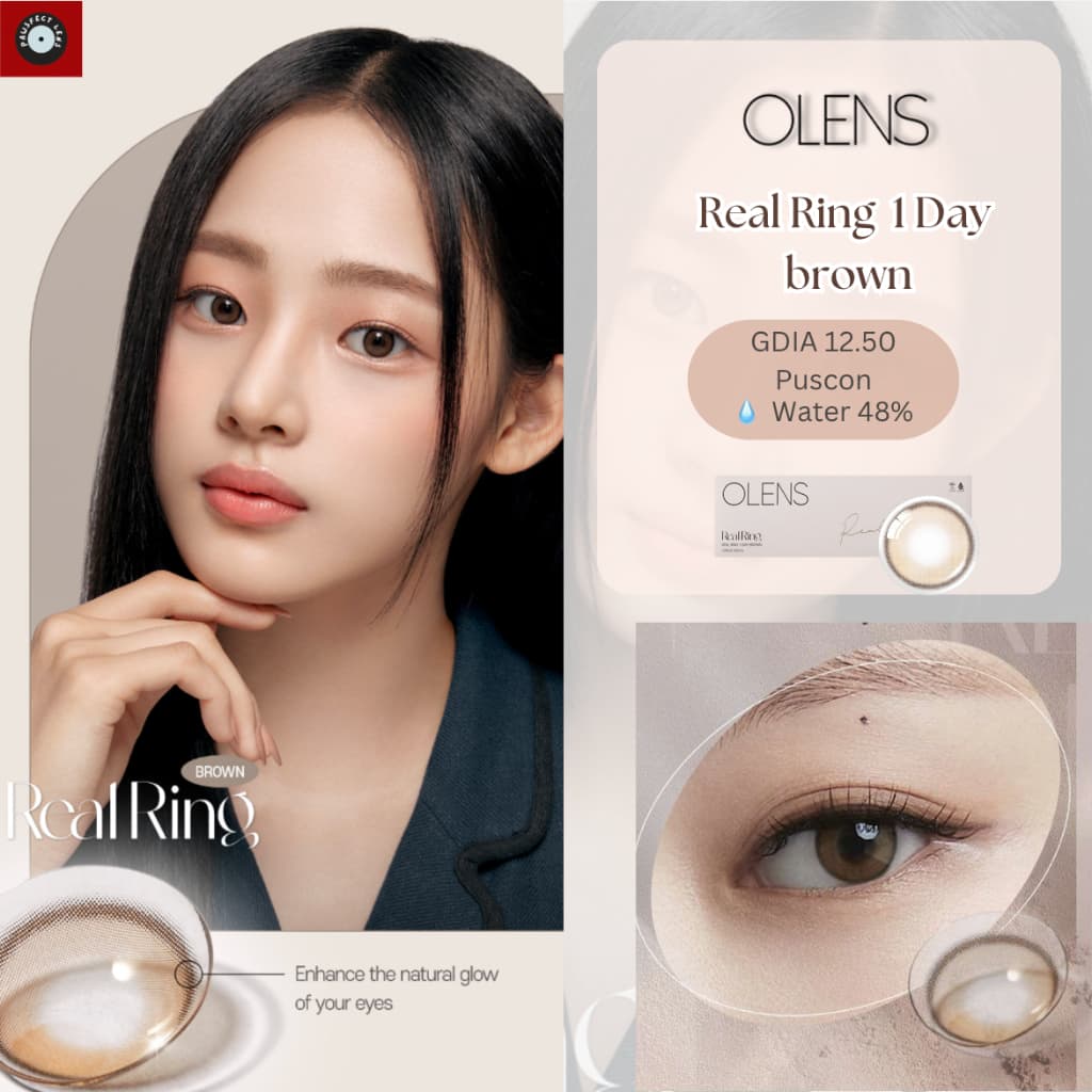 Olens Real Ring - Brown 1 day เลนส์รายวัน รูปที่ 1