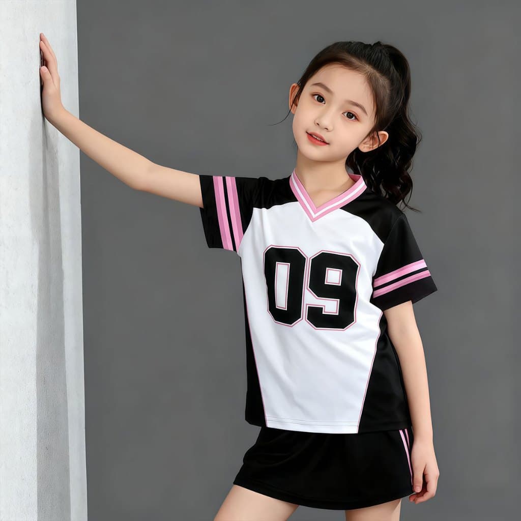 Beryl kidsเสื้อยืดเด็กเสื้อแขนสั้นลำลอง สำหรับเด็กชายและเด็กหญิง พิมพ์ลายตัวเลข คอวี สไตล์ฮิปฮอป แห้งเร็ว ฤดูร้อน รูปที่ 8