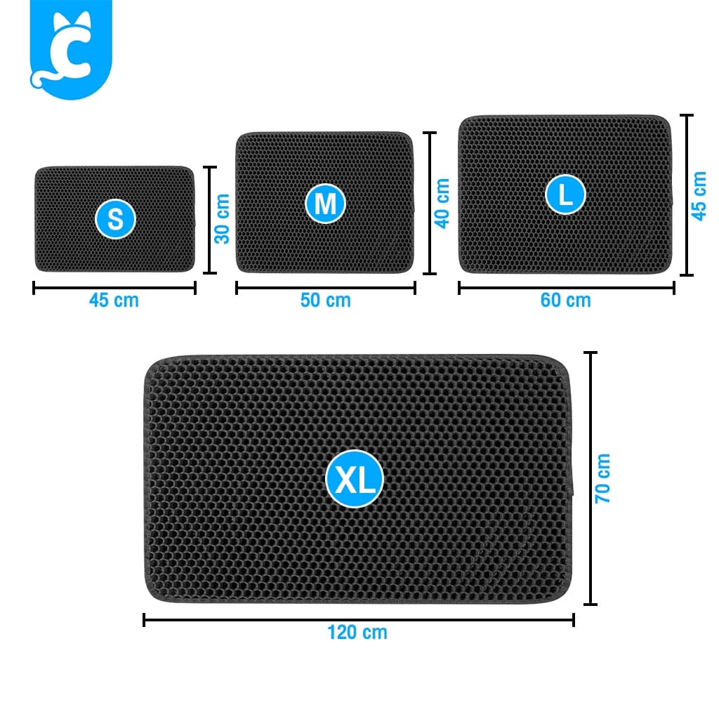 CleverPet แผ่นดักรองทรายแมว 2 ชั้น พรมดักทรายแมว แผ่นดักทรายแมว แผ่นรองคอกแมว Cat Litter Mat รูปที่ 5