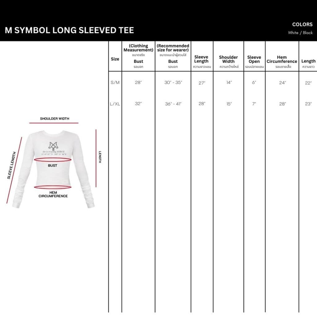 Merge Official - M Symbol Long Sleeved Tee รูปที่ 6