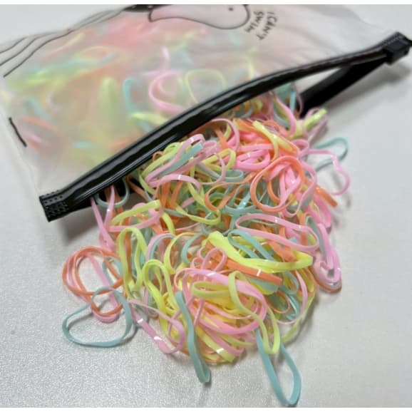 พร้อมถุงซิบล็อค ยางมัดผมขนาดเล็ก 500 เส้น มีให้เลือกหลายสี รูปที่ 8