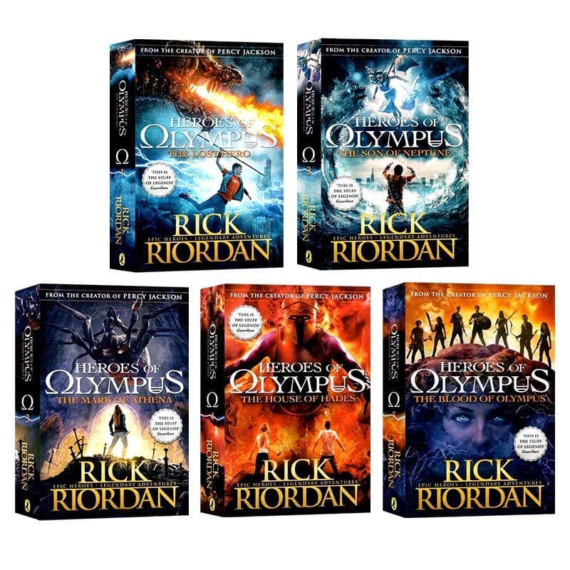 5 Books/Set Percy Jackson & The Olympians Level 1/2 Novel Books Children's English Picture Book Sets รูปที่ 6