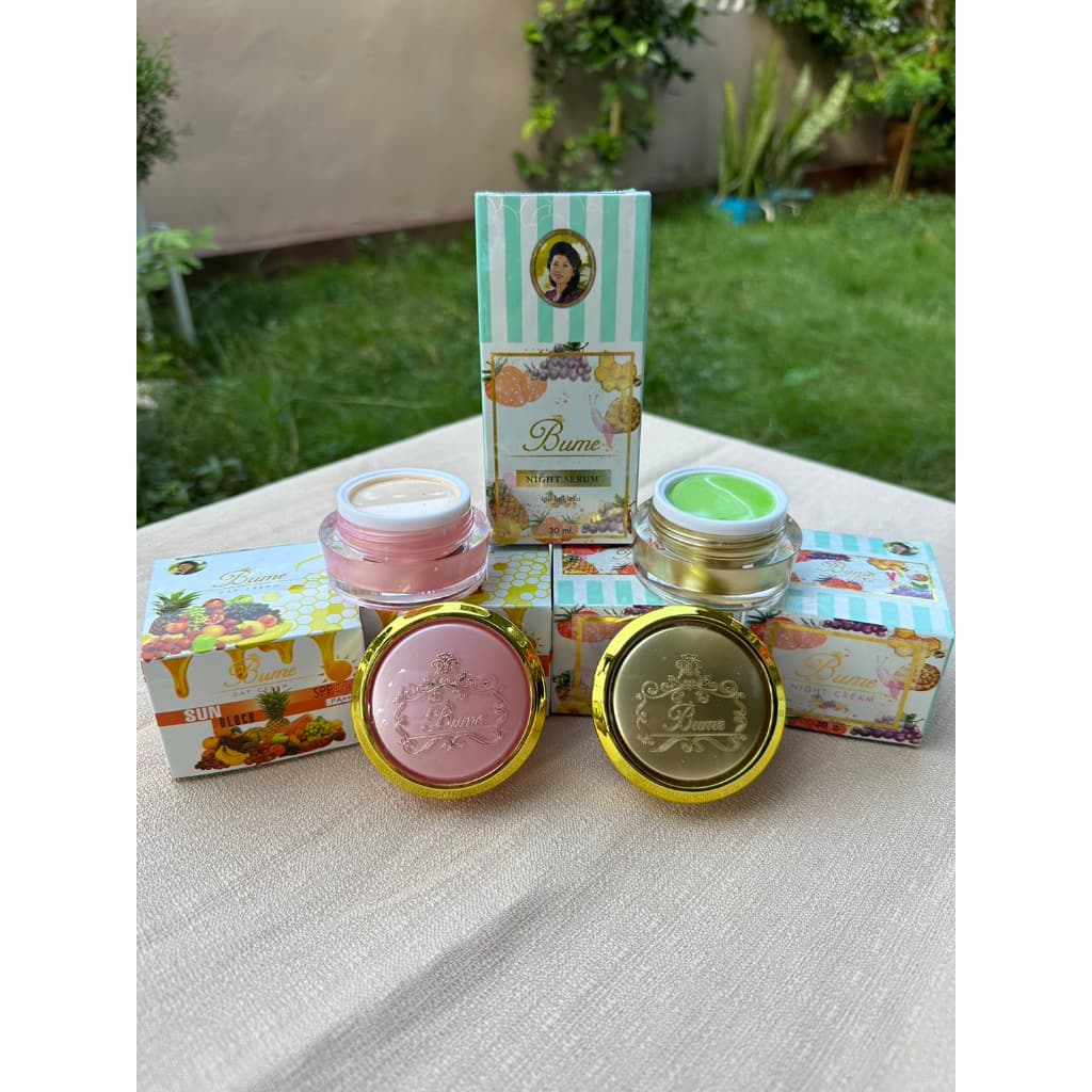ครีมผลไม้ Bume ค่าส่งถูก ครีมกันแดด Bume Day Cream SPF 50 PA+++ และ ครีมกลางคืน Bume Night Cream ครีมหน้าขาว หน้าใส รูปที่ 7