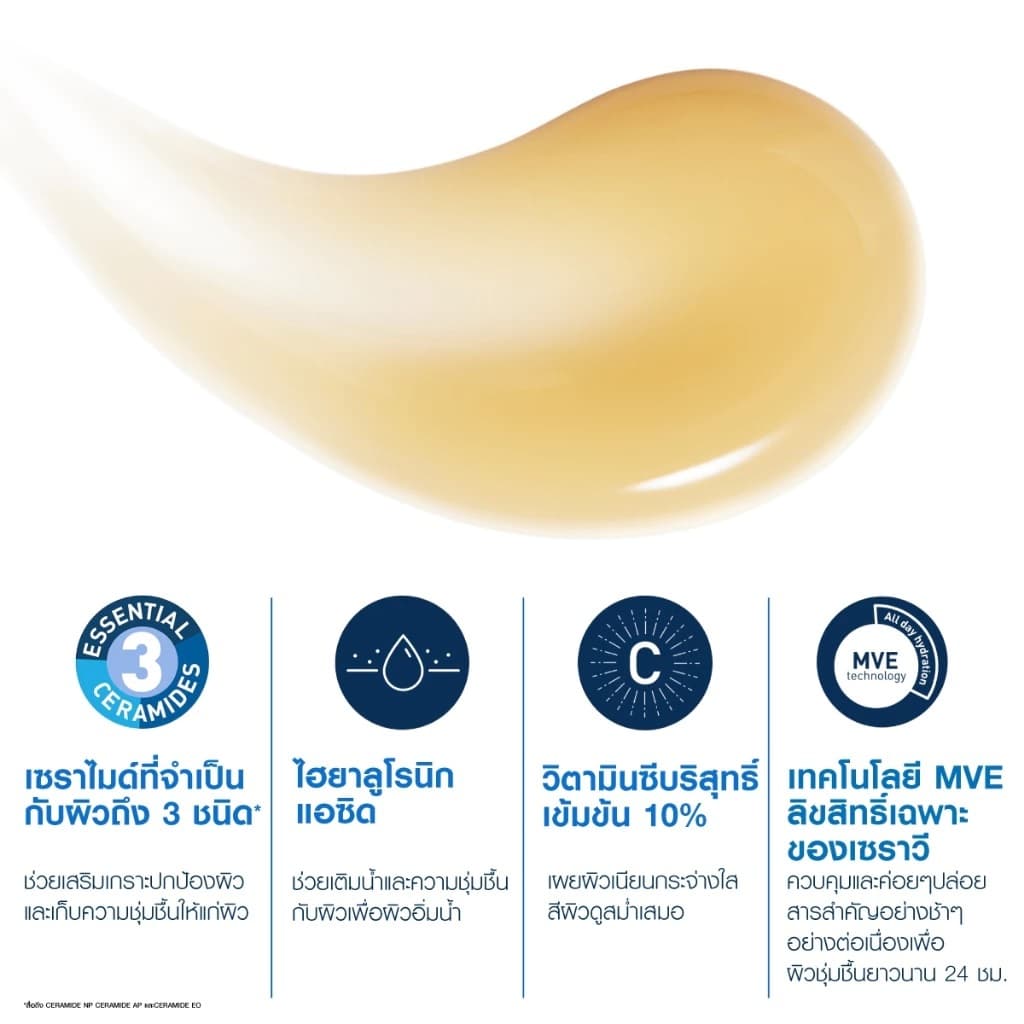 ของแท้ CERAVE Skin Renewing Vitamin C Serum 30ml เซราวี เซรั่มลดริ้วรอย เผยผิวกระจ่างใส รูปที่ 3