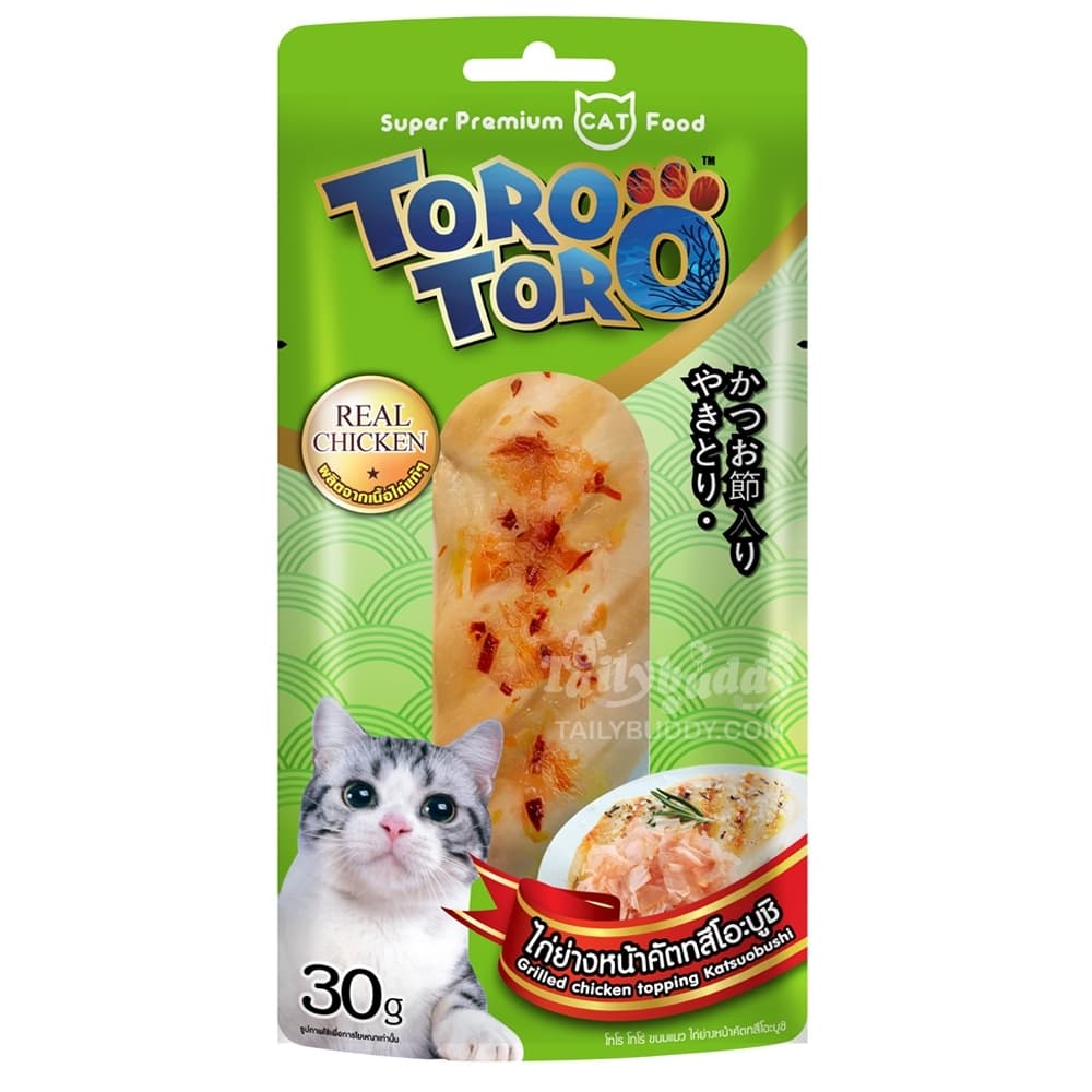 โหล12ซองToro toro โทโร โทโร่ ขนมแมว ปลาชิ้น ไก่ชิ้น ขนาด 30 กรัม รูปที่ 7