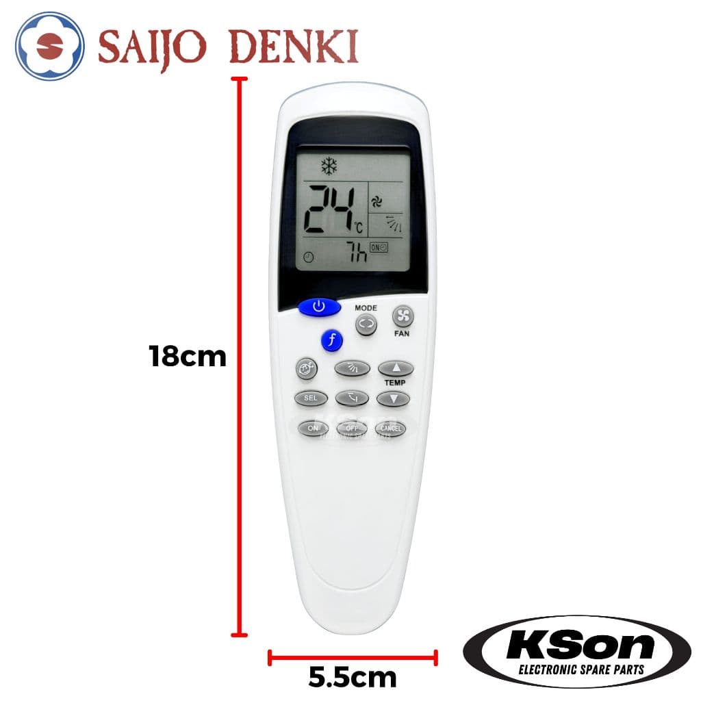 รีโมทแอร์ SAIJO DENKI Universal ใช้กับแอร์ไซโจเดนกิได้ทุกรุ่น Aircon Remote Control รูปที่ 8