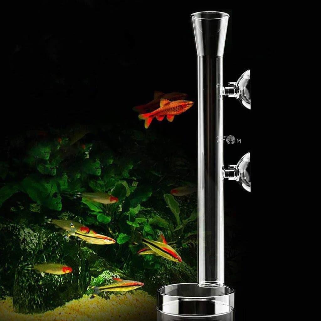 หลอดแก้วให้อาหารปลา กุ้งแคระ พร้อมถาดแก้ว Glass Feeder Tube รูปที่ 2