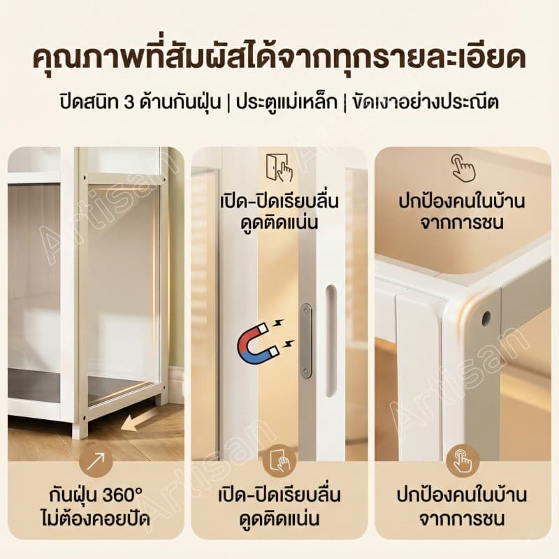 ตู้โชว์ ตู้เก็บของ ตู้โชว์โมเดล ตู้สะสม แข็งแรงทนทาน ประหยัดพื้นที่ กันน้ำ กันความชื้น จัดส่งในพื้นที่ รูปที่ 3
