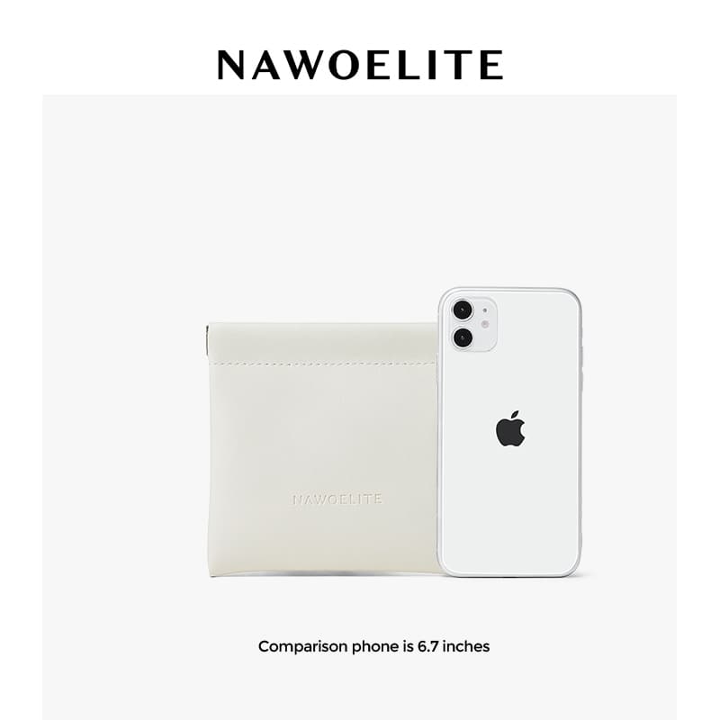NAWOELITE ช่องเก็บของปิดอัตโนมัติ กระเป๋าเงินเ กระเป๋าลิปสติกสําหรับสตรี กระเป๋าใส่เครื่องสำอาง สําหรับใส่เหรียญ ลิปสติก รูปที่ 5