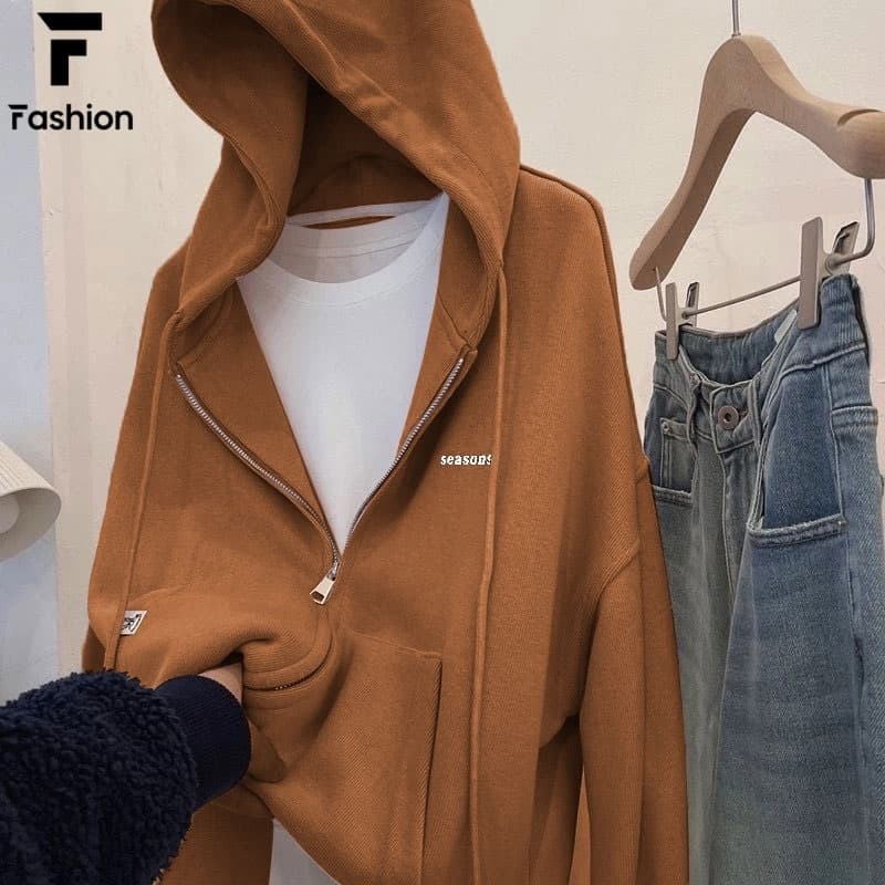 แจ็คเก็ตสปอร์ตมีฮู้ด Unisex กันลม กันหนาวเบาๆ เนื้อผ้าดี ใส่สบาย ถูกแบบที่ไม่ต้องคิด รูปที่ 3