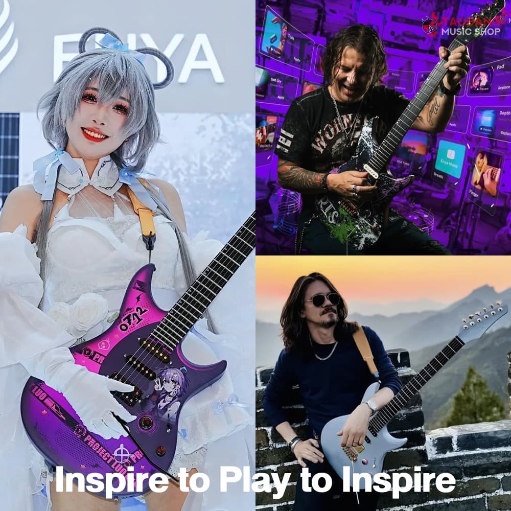 Enya Inspire กีต้าร์ไฟฟ้า Enya Smart Electric Guitar - เต่าแดง รูปที่ 4