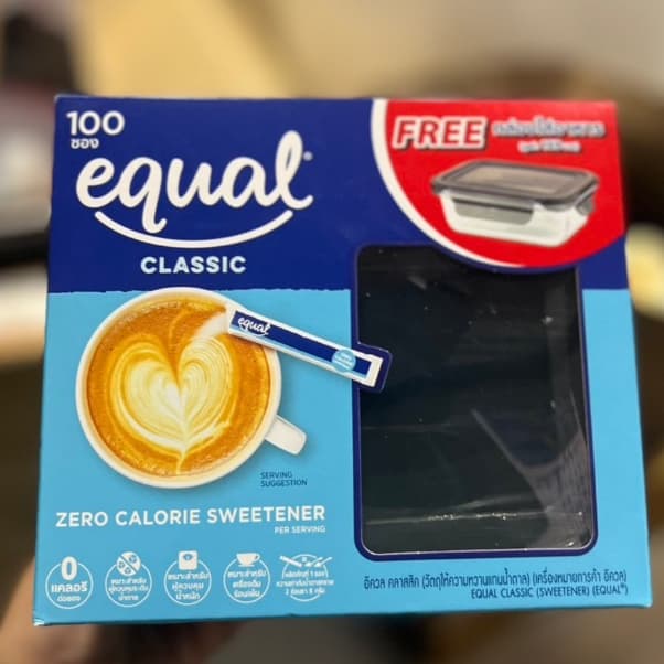 อิควล สารให้ความหวานแทนน้ำตาล 100 ก. แพ็ค 100 ซอง แถม กล่องด้วยจ้า EQUA Sweetener รูปที่ 7
