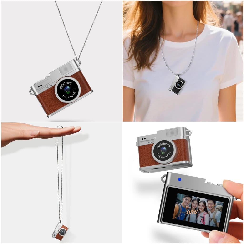 กล้องจิ๋ว Retro Mini Camera Full HD 1080P 2M กล้อง พวงกุญแจ ถ่ายวีดีโอ ถ่ายภาพ ได้ Digital Portable Pocket Cam รูปที่ 5