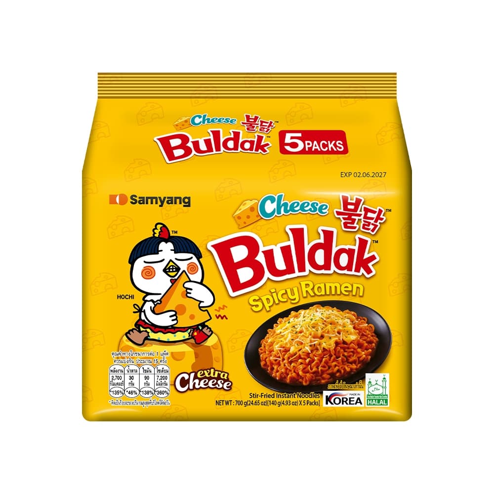 Samyang Buldak Hot Chicken Cheese Ramen ซัมยัง บูลดัก ฮอต ชิคเก้น ชีส ราเมง 700ก. รูปที่ 2
