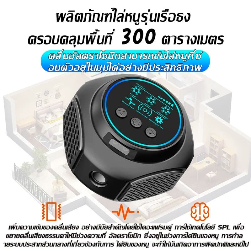 เครื่องไล่หนี 1คืนไล่หนู1000ตัวเครื่องไล่หนู อัลตราโซนิก อัพเกรดใหม่ทำร้ายประสาทหนูโดยตรงไม่ได้ผลคืนเงิน ปลอดภัยต่อเด็กๆ รูปที่ 2