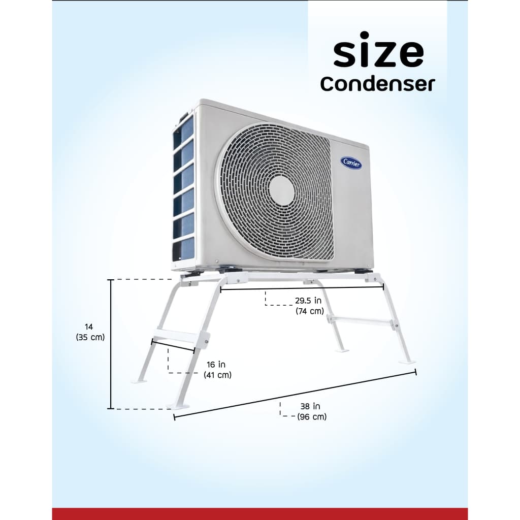 ขาตั้งแอร์ ไม่เจาะผนัง 2in1 วางได้ 2 ชั้น รองรับแอร์ 9,000-24,000 BTU รูปที่ 4